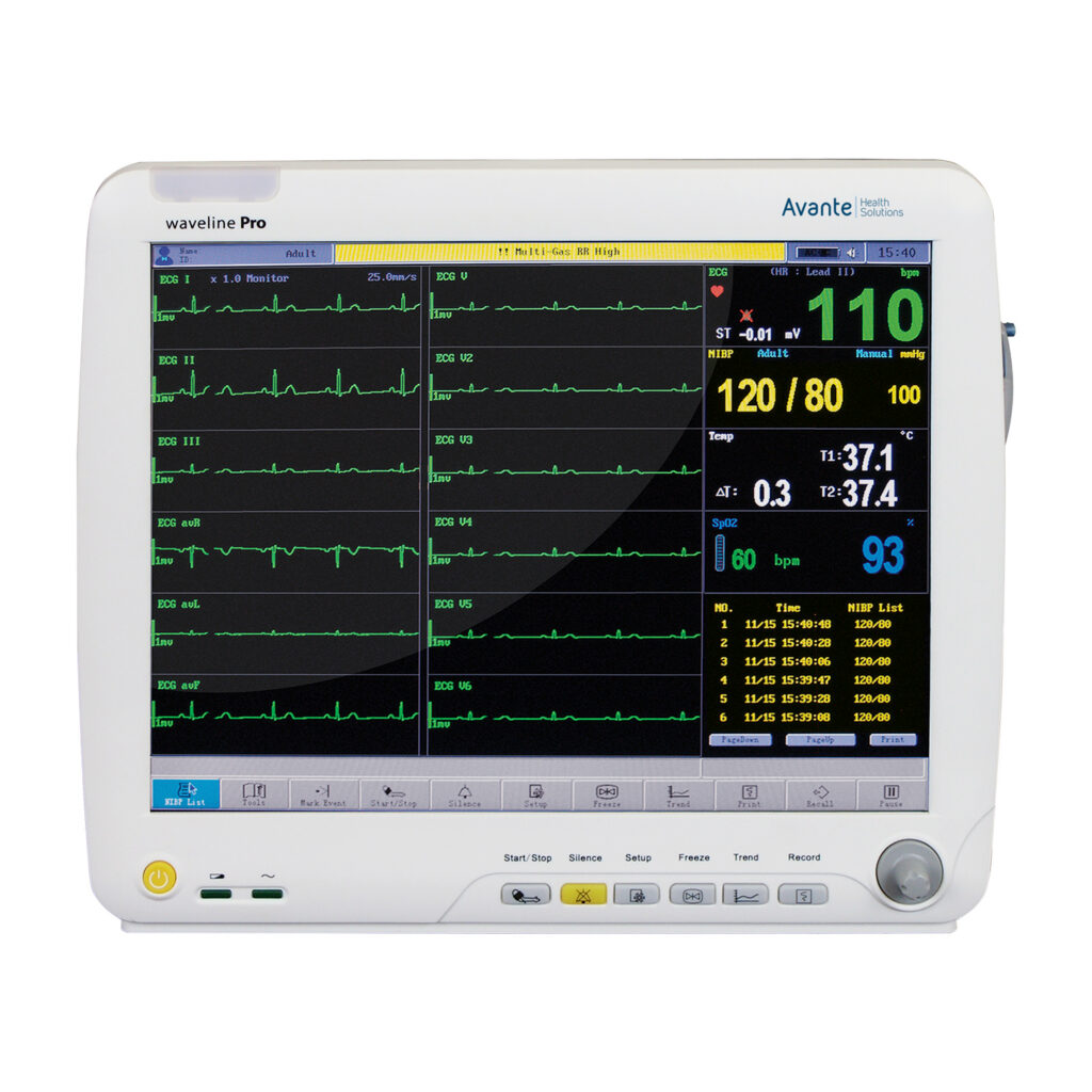 DRE Waveline Pro Touch-Screen Anesthesia Monitor