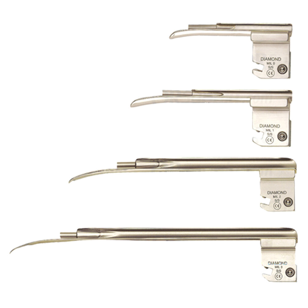 Penlon Diamond Fibrelight Fiber Optic Miller Laryngoscope Blades